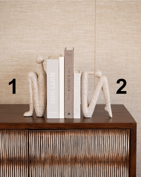 Boekensteun Beeld Set Polyhars Modern Design 27cm Decoratief | Restfield