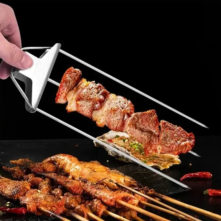 Set of Three-prong Skewers for Grilling