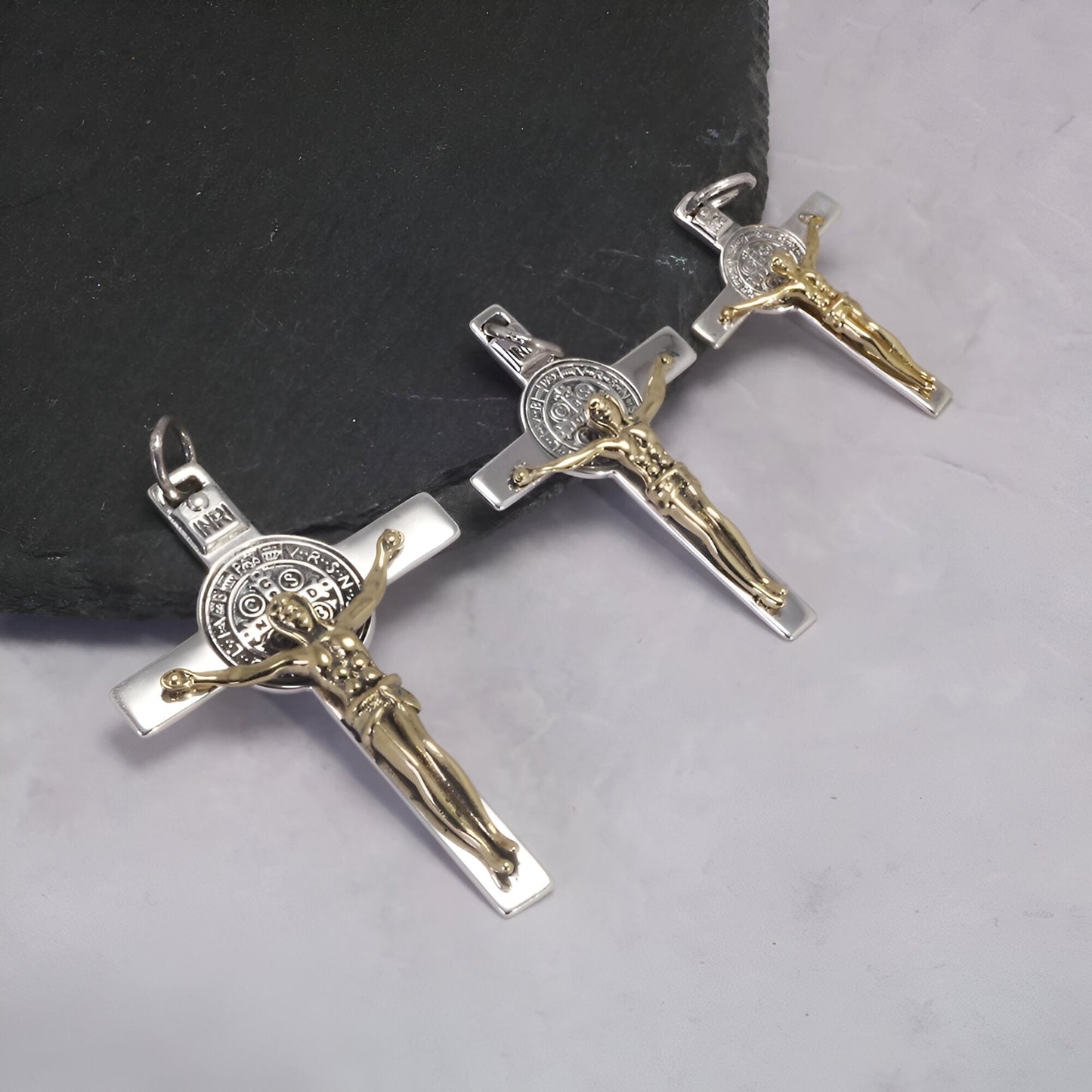 Trinitas Pendant: Exquisitely Handcrafted Crucifix - Cross of Salvation Amulet Necklace