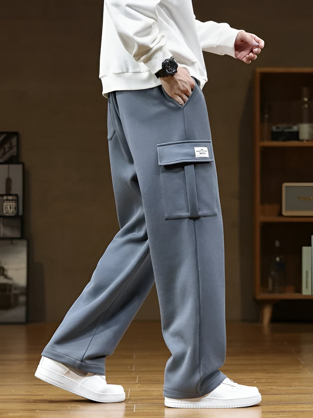 The Nordtrak® - Cleverly designed by skörten Sweden: Multi-Pocket Cargo Style Cotton Sweatpants