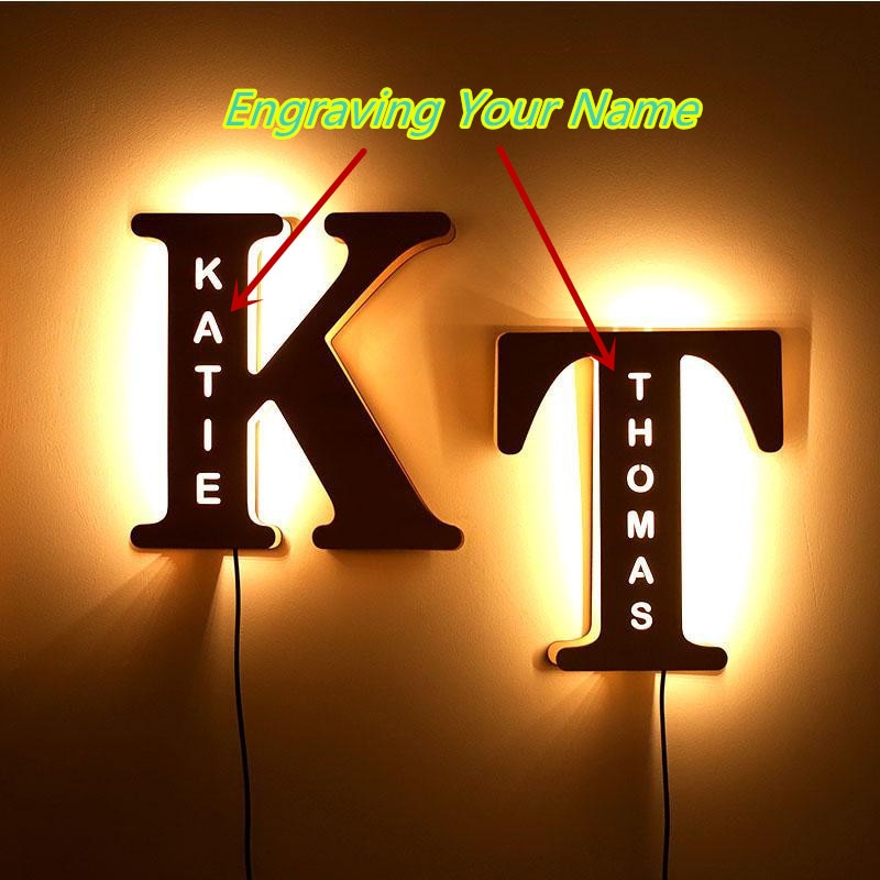 Custom Wooden Engraved Light