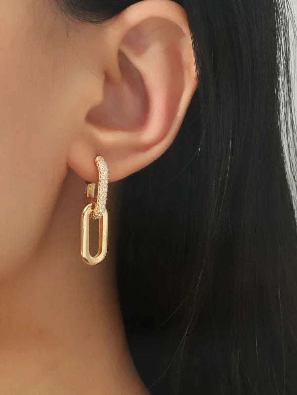 Fallon™ Elegant Chain Earrings with Sparkling Zirconia