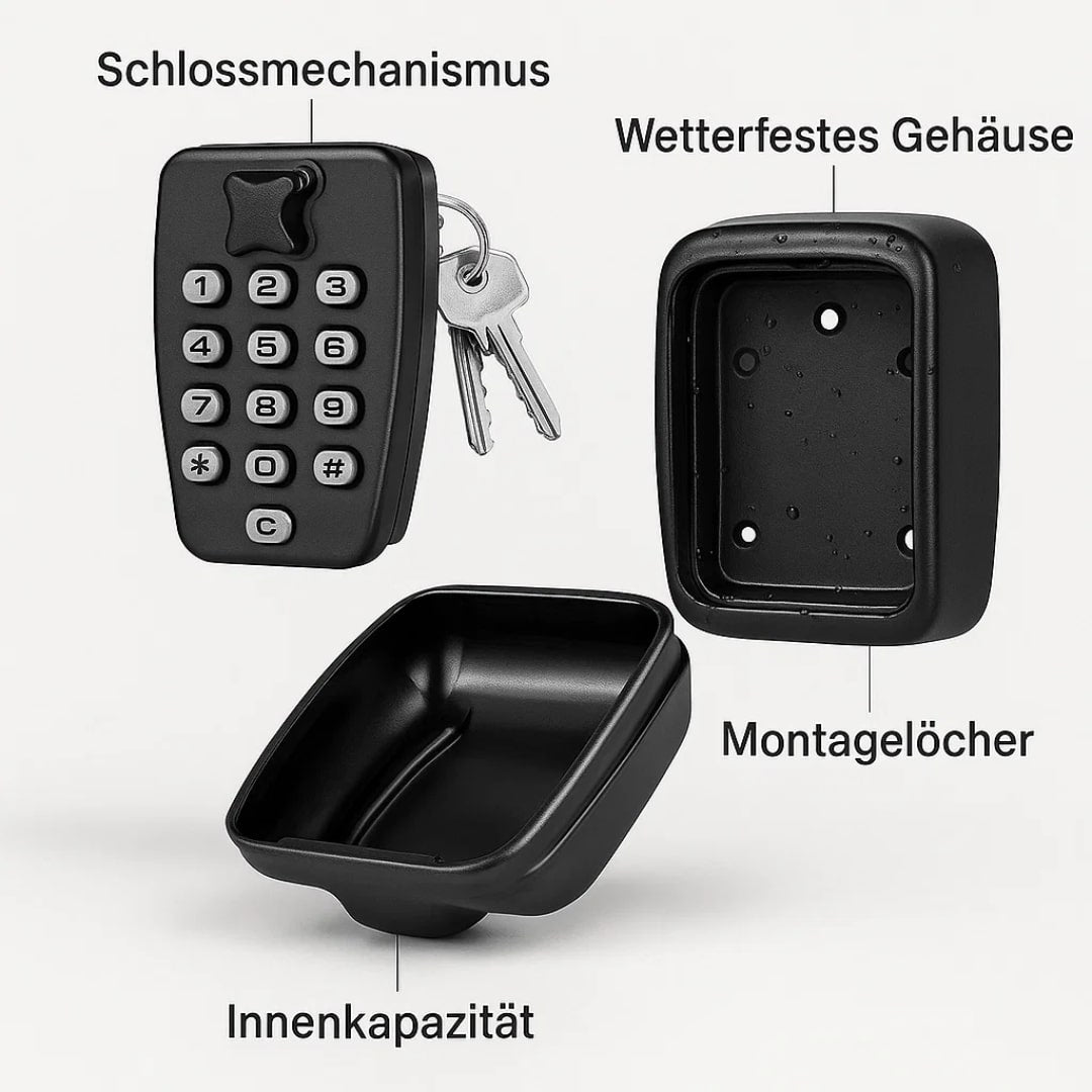 Schlüsselsafe mit Zahlenkombination zur Wandmontage – Immer zugänglich