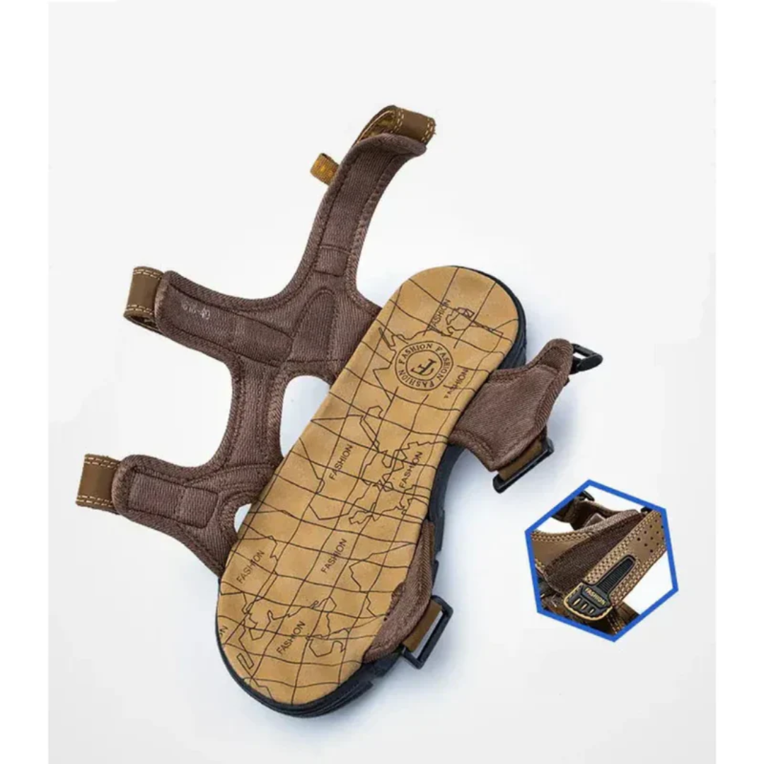 Samy | Unisex Sandalen Mit Klettverschluss