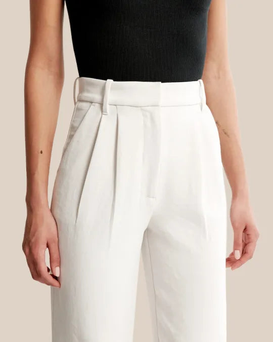 Bequeme Hochtaillierte Weite Passform Hose für einen Stilvollen Look