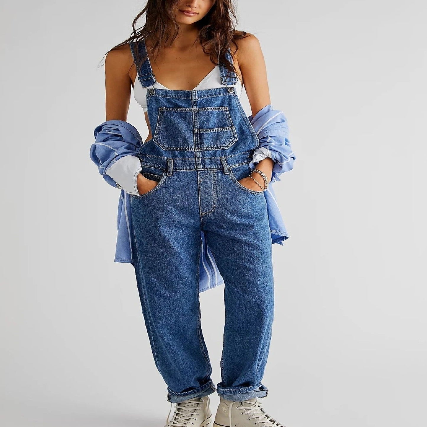 Denim Damen Latzhose mit Relaxed Fit – Serena