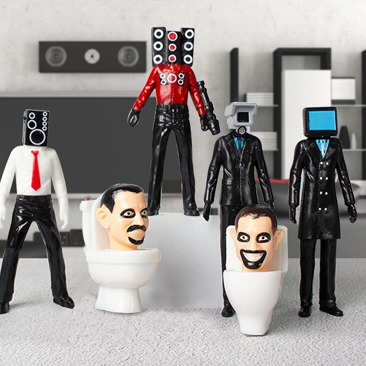 Skibidi Toilet Action Figures - Set of 6