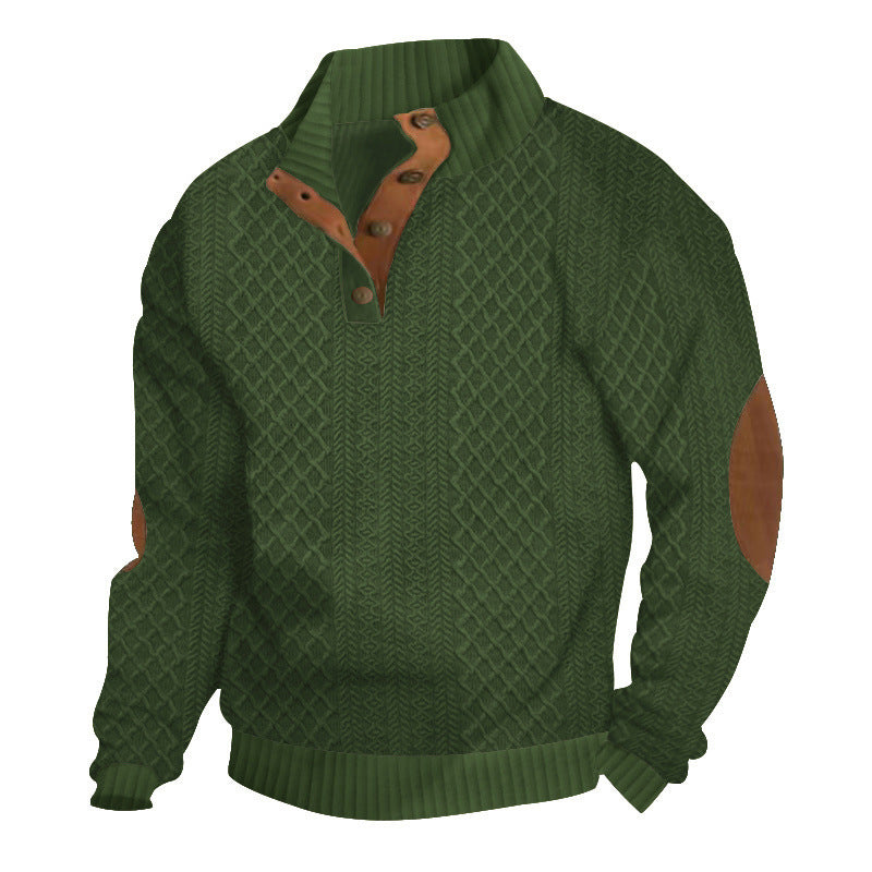 Sweat-shirt Col Jacquard Texturé