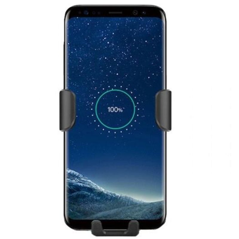 Universal Wireless Qi Fast Charging Air Vent Phone Holder Black
