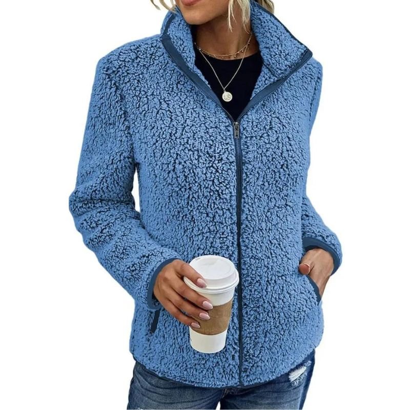 Kristal Veste Polaire Femme pour l’Hiver – Manteau chaud et léger à fermeture éclair avec style casual moderne
