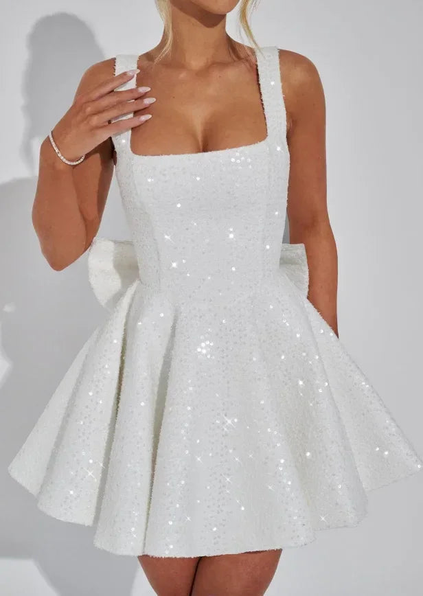 Image of Women's Bow A-Line Mini Dress