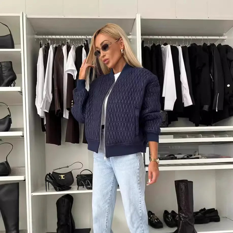 Dakota | Women's Quilted Zip Up Bomber Jacket