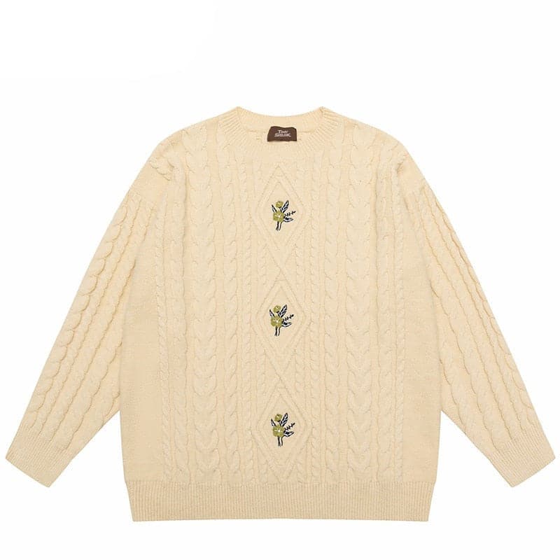 Floral Embroidered Sweater