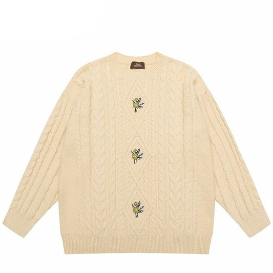 Floral Embroidered Sweater