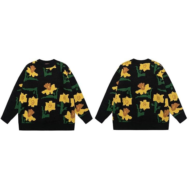Daisy Pixels Sweater
