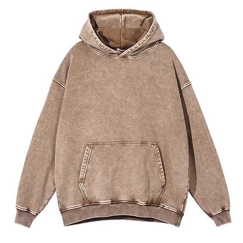 Plain Distressed Hoodie