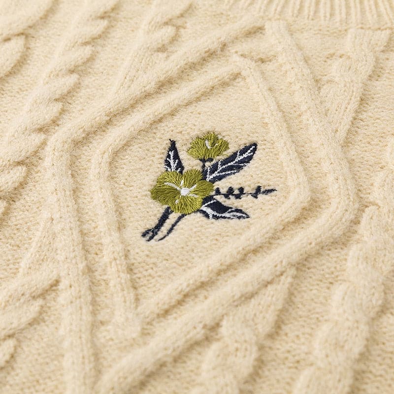Floral Embroidered Sweater