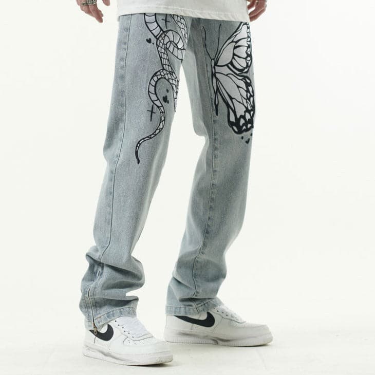 Butterfly and Snake Jeans