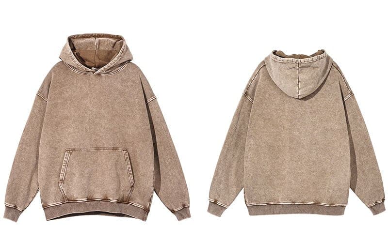 Plain Distressed Hoodie