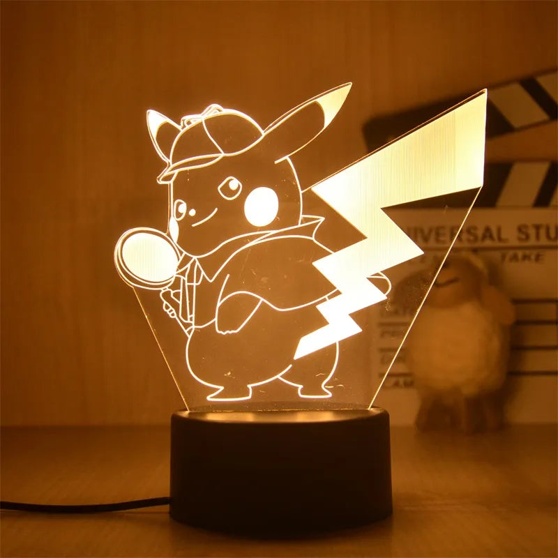 Pokemon Pikachu Led 3D Night