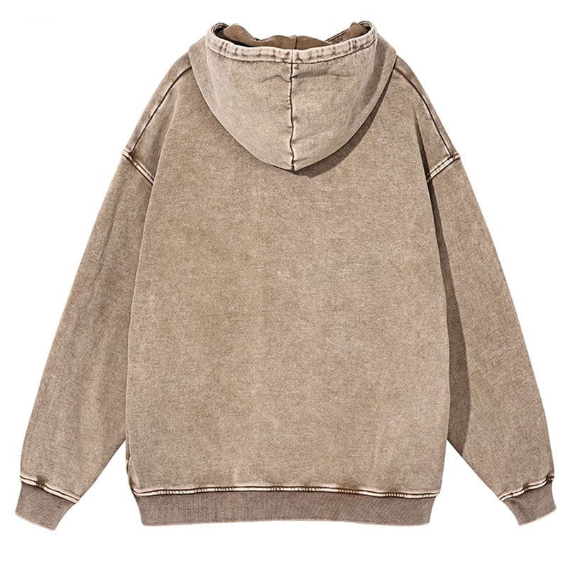 Plain Distressed Hoodie