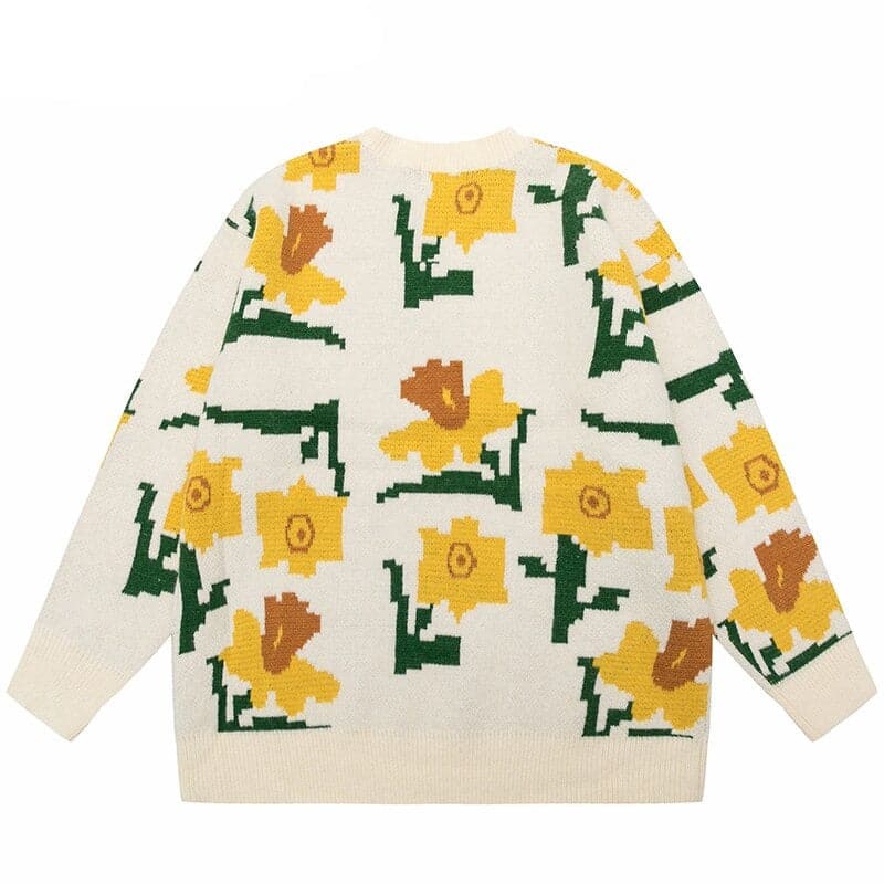 Daisy Pixels Sweater