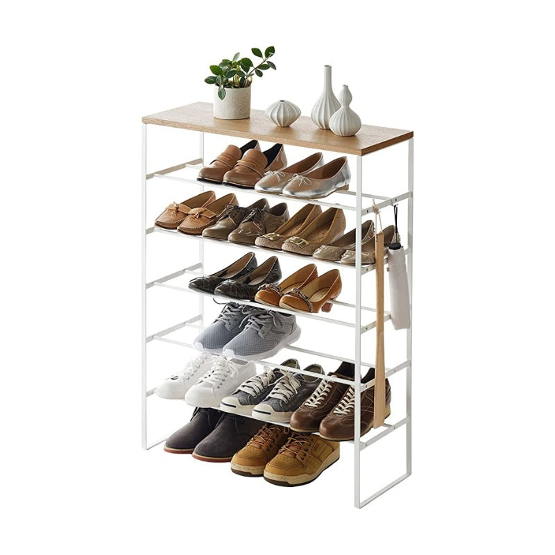 White Steel Shoe Rack