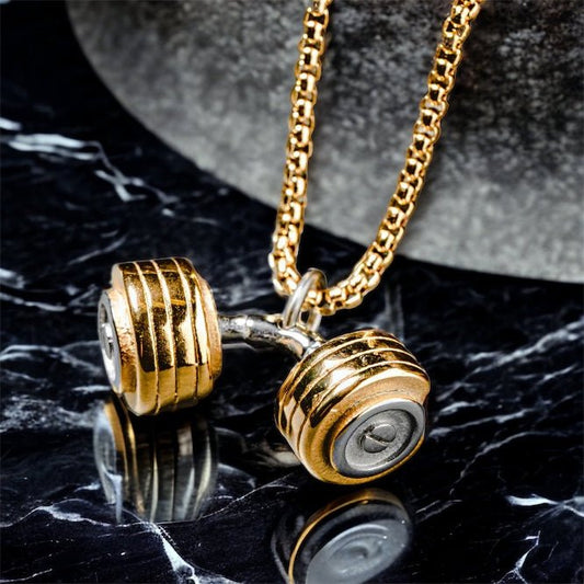 CURVED DUMBBELL NECKLACE