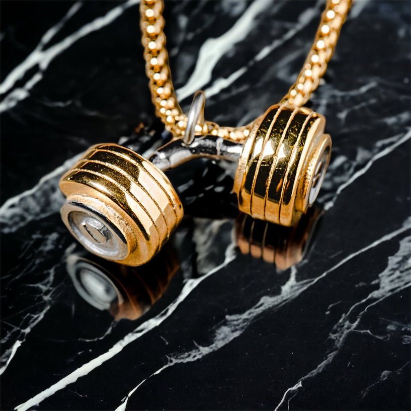 CURVED DUMBBELL NECKLACE