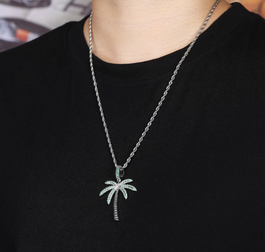 Palm Tree Pendant Necklace
