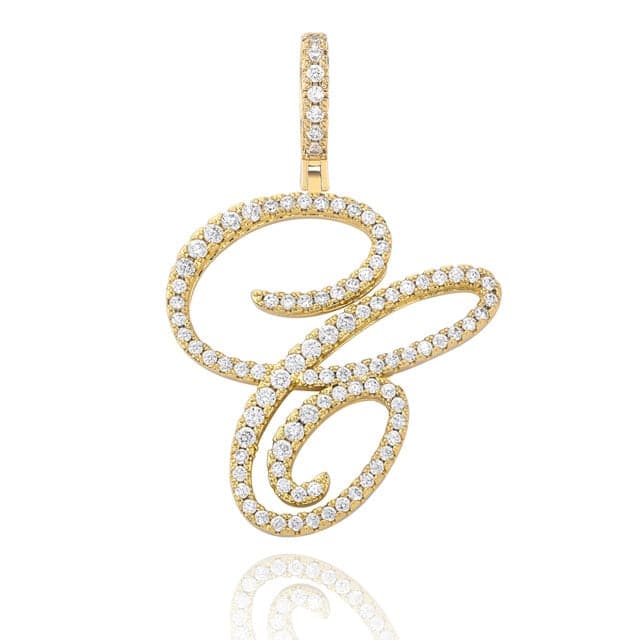 Cursive Pendant Necklce