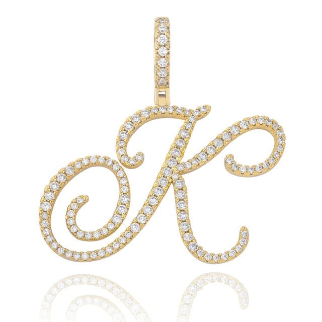 Cursive Pendant Necklce
