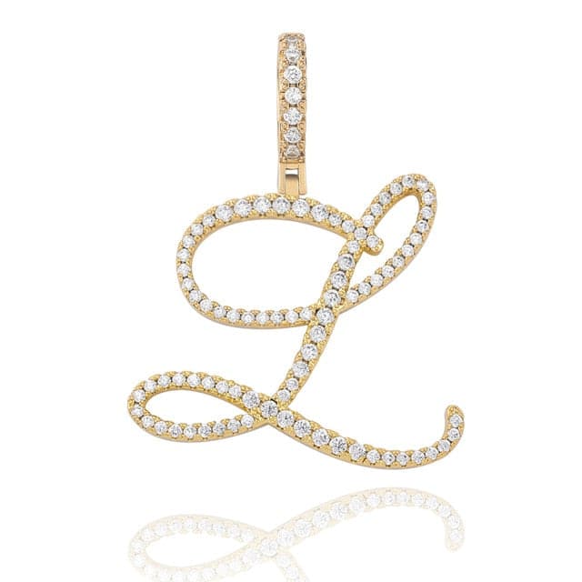 Cursive Pendant Necklce