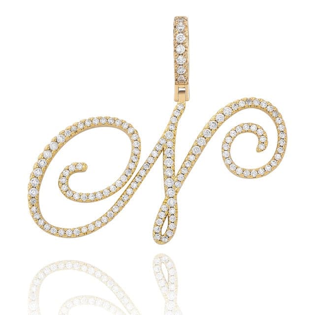 Cursive Pendant Necklce