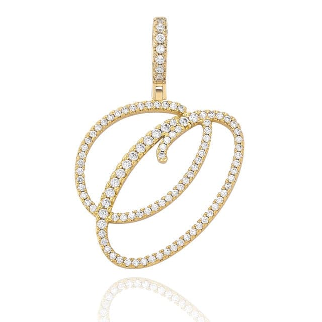 Cursive Pendant Necklce