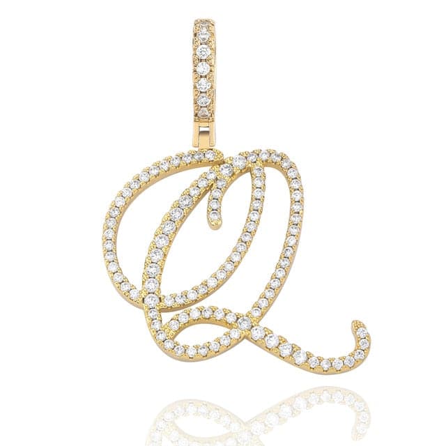 Cursive Pendant Necklce