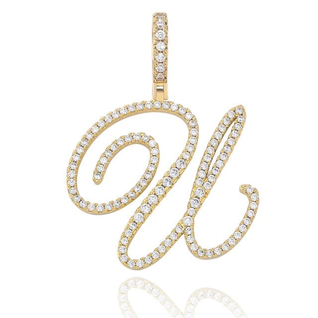 Cursive Pendant Necklce