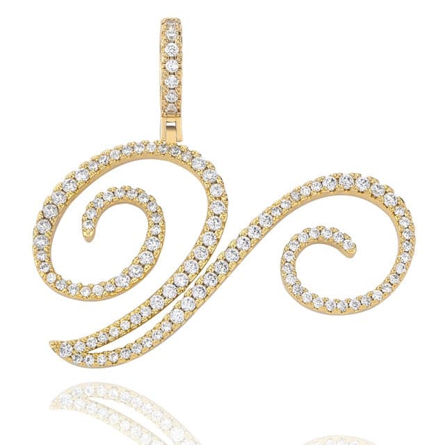 Cursive Pendant Necklce
