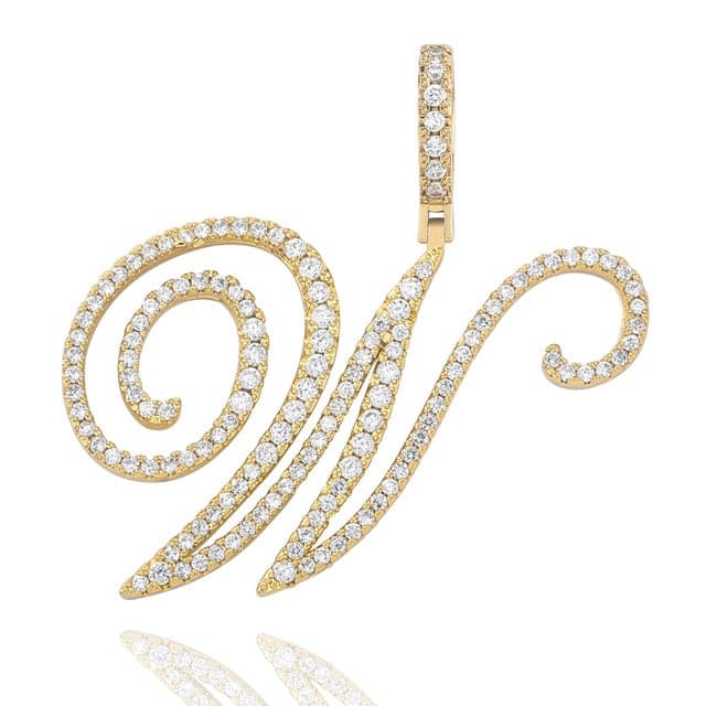 Cursive Pendant Necklce