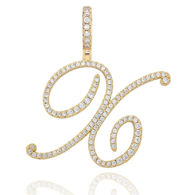 Cursive Pendant Necklce