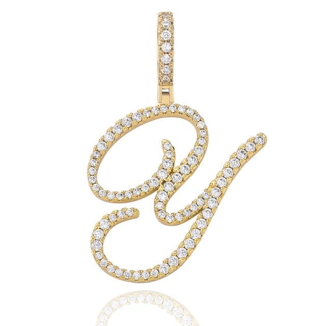 Cursive Pendant Necklce