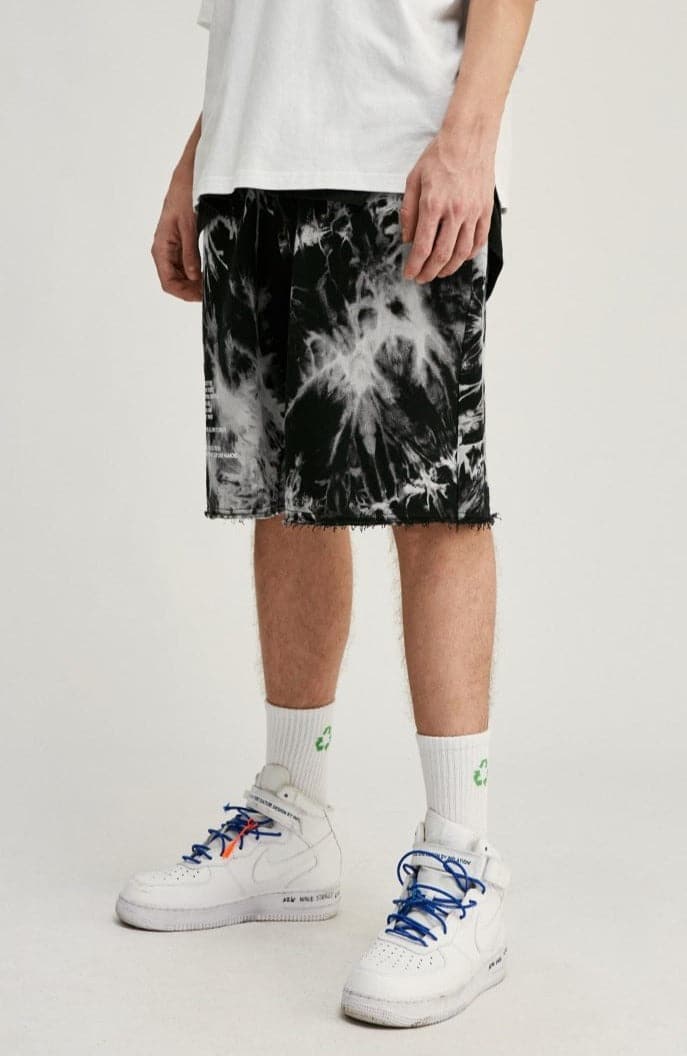 Black Tie Dye Shorts