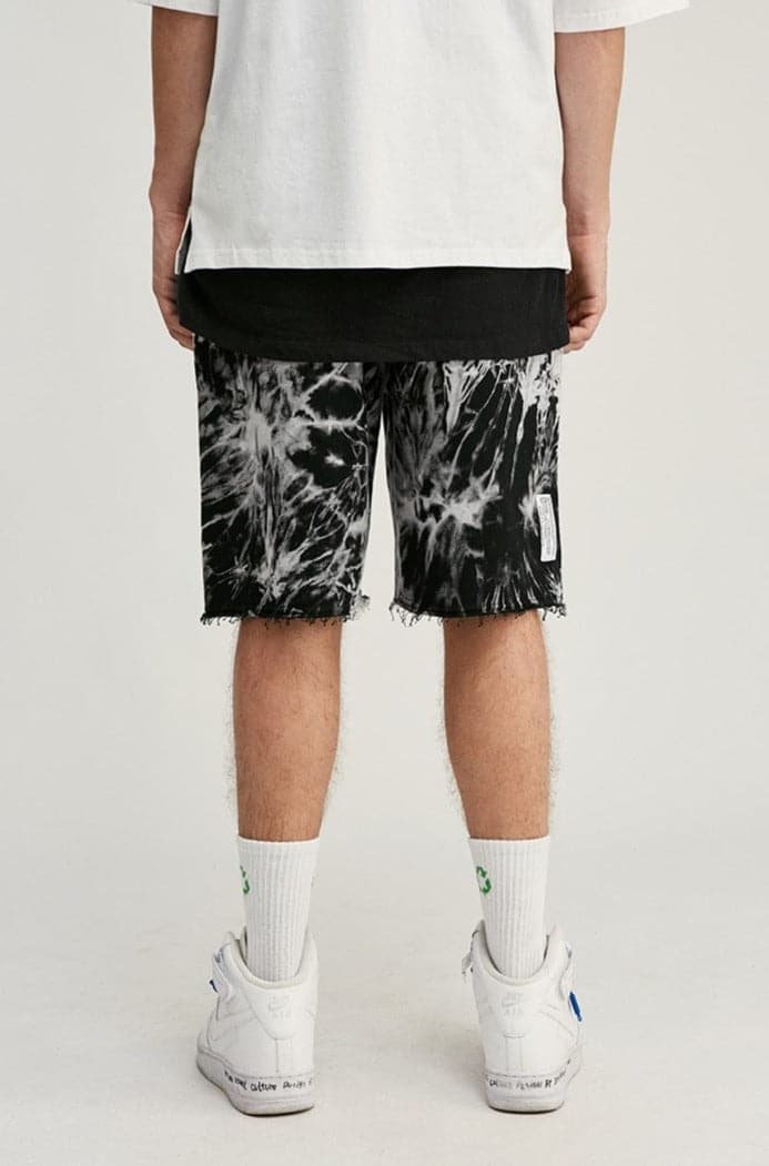 Black Tie Dye Shorts