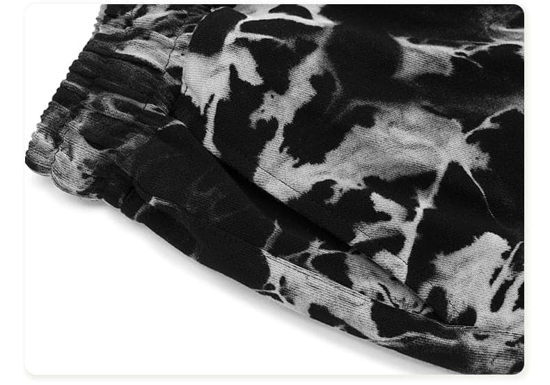 Black Tie Dye Shorts