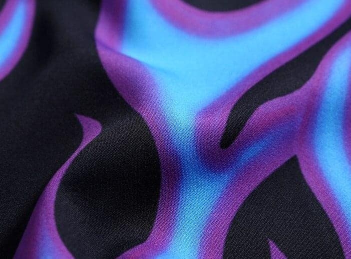Blue Flames Button Up