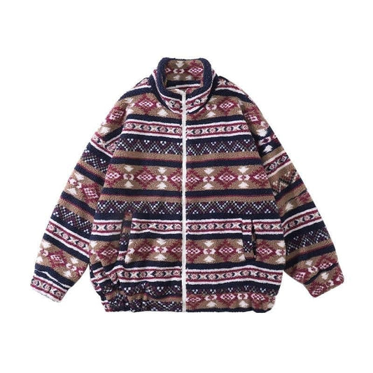 Patterns Vintage Fleece Jacket