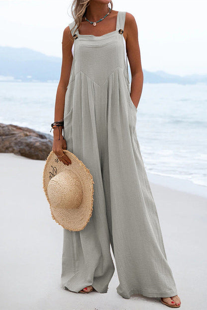 Salopette Bohème Femme Sophia – Coupe Ample et Aérienne avec Bretelles Spaghetti Confortables