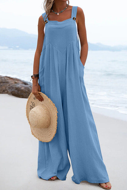 Salopette Bohème Femme Sophia – Coupe Ample et Aérienne avec Bretelles Spaghetti Confortables