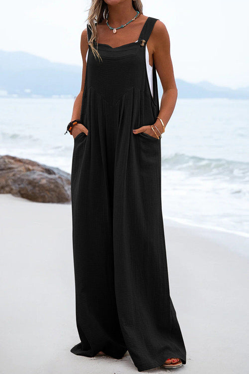 Salopette Bohème Femme Sophia – Coupe Ample et Aérienne avec Bretelles Spaghetti Confortables
