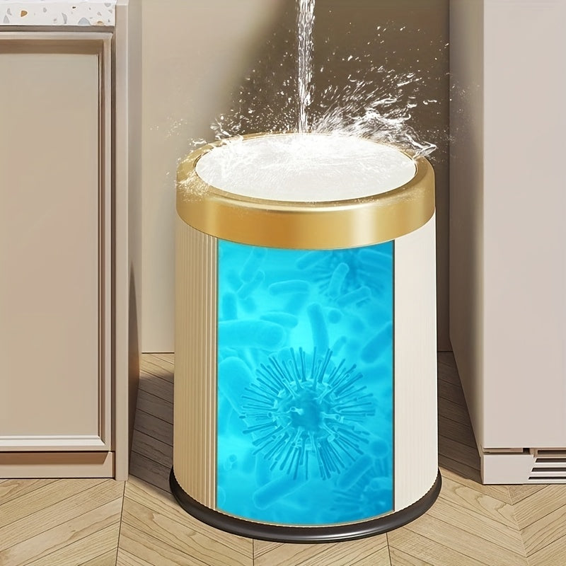 Chic Oval Waste Bin | Touchless Opening Trash Can with Dual Bucket